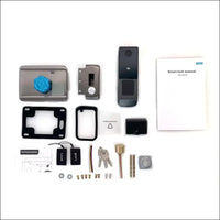 Xenocam Waterproof Outdoor Gate Smart Rim Smart Door Lock WiFi Fingerprint Smart Lock Support Password IC Card Key Wiring Digital Gate Access Control for Tuya