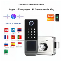 Xenocam Waterproof Outdoor Gate Smart Rim Smart Door Lock WiFi Fingerprint Smart Lock Support Password IC Card Key Wiring Digital Gate Access Control for Tuya