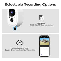 XNY Tuya Surveillance Camera Outdoor/Indoor Battery with 32GB SD Card, IP65 Waterproof, 2.4G WLAN Surveillance Camera with Motion Detection, 2-Way Audio, Night Vision