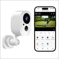 XNY Tuya Surveillance Camera Outdoor/Indoor Battery with 32GB SD Card, IP65 Waterproof, 2.4G WLAN Surveillance Camera with Motion Detection, 2-Way Audio, Night Vision