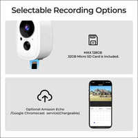 XNY Tuya Surveillance Camera Outdoor/Indoor Battery with 32GB SD Card, IP65 Waterproof, 2.4G WLAN Surveillance Camera with Motion Detection, 2-Way Audio, Night Vision