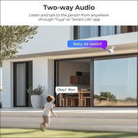 XNY Tuya Surveillance Camera Outdoor/Indoor Battery with 32GB SD Card, IP65 Waterproof, 2.4G WLAN Surveillance Camera with Motion Detection, 2-Way Audio, Night Vision