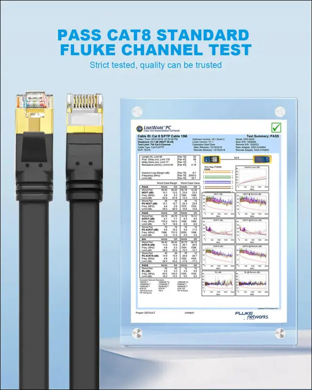 Yauhody CAT 8 Ethernet Cable 0.5m 5 Pack High Speed 40Gbps 2000MHz SFTP Flat CAT8 Internet Network Cable with Gold