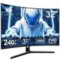 Z-Edge 32 Inch Curved Gaming Monitor 240Hz 1ms MPRT Full HD(1920×1080) FreeSync 16:9 Curved Screen 1500R VA Ultra-Thin