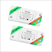 ZigBee Switch Nous L6Z - Alexa Light Switch Flush-Mounted Tuya Smart Home Switch with Timer, Power Consumption Electricity Meter, Relay 230 V Google Home Assistant ZigBee2MQTT -...