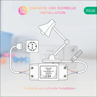 ZigBee Switch Nous L6Z - Alexa Light Switch Flush-Mounted Tuya Smart Home Switch with Timer, Power Consumption Electricity Meter, Relay 230 V Google Home Assistant ZigBee2MQTT -...