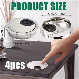 Zinc Alloy Desk Set with Cable Organizer