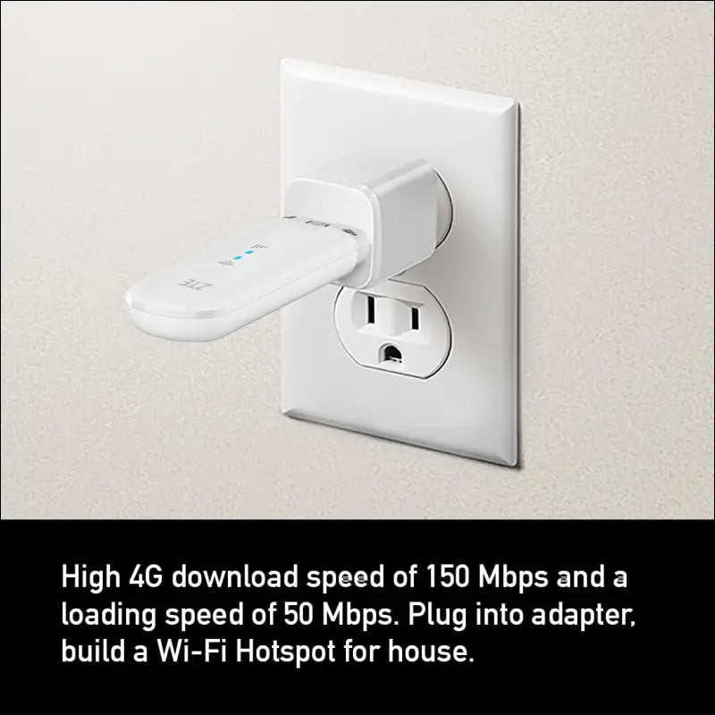ZTE MF79N, Unlocked Wi-Fi USB Modem, Low Cost Travel Wi-Fi, External Antenna Ports (White)
