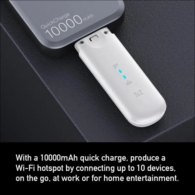 ZTE MF79N, Unlocked Wi-Fi USB Modem, Low Cost Travel Wi-Fi, External Antenna Ports (White)