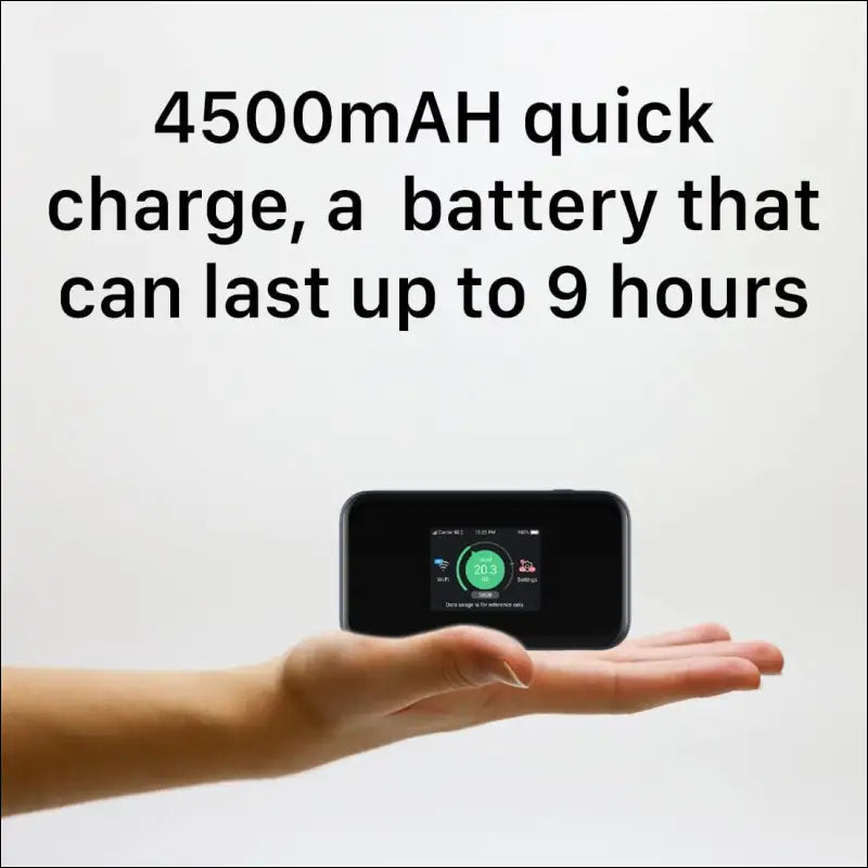 ZTE MU5001, Unlocked 5G/CAT20, Portable Cheap WiFi 6 Hotspot, Connects Up to 32 Wifi Compatible Devices, 4500mAh Battery with Fast Charging - Black