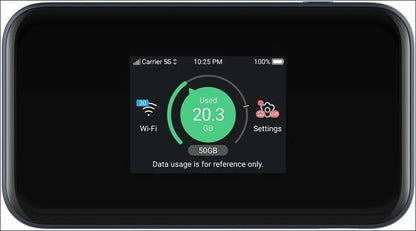 ZTE MU5001, Unlocked 5G/CAT20, Portable Cheap WiFi 6 Hotspot, Connects Up to 32 Wifi Compatible Devices, 4500mAh Battery with Fast Charging - Black