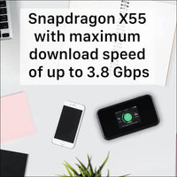 ZTE MU5001, Unlocked 5G/CAT20, Portable Cheap WiFi 6 Hotspot, Connects Up to 32 Wifi Compatible Devices, 4500mAh Battery with Fast Charging - Black