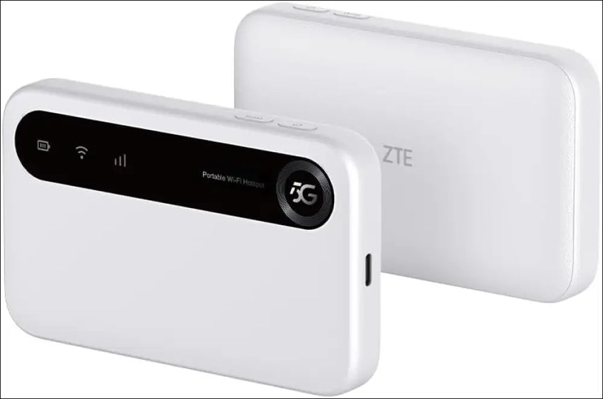 ZTE U50 Portable WiFi Access Point 5G with SIM Slot, Unlocked SIM Slot, Cost-Effective for 32 Home/Business Devices, 5G and 4G+, AX1800 WiFi 6, Up to 32 Devices