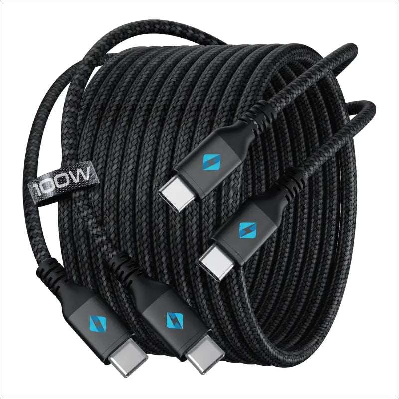 ZYRON USB C to USB C Cable 2m 100W PD Fast Charging Cable [2-Pack] Braided USBC to USBC Cord Type C Wire for iPhone 16